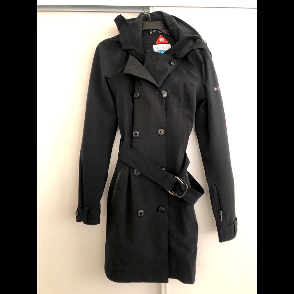 Columbia Black Trench Coat